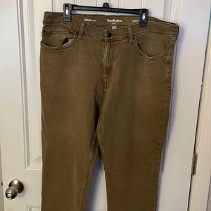 Goodfellow brown flex straight leg pants.